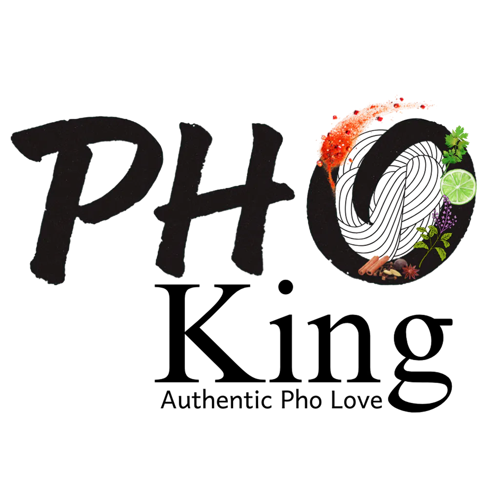Spice herb decorated Pho King brand logo with artistic typography at Pho King, a Vietnamese Restaurant in Deerfield Beach